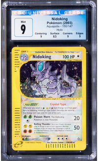 2003 Nidoking Pokemon 150/147 Aquapolis CGC 9 SWIRL