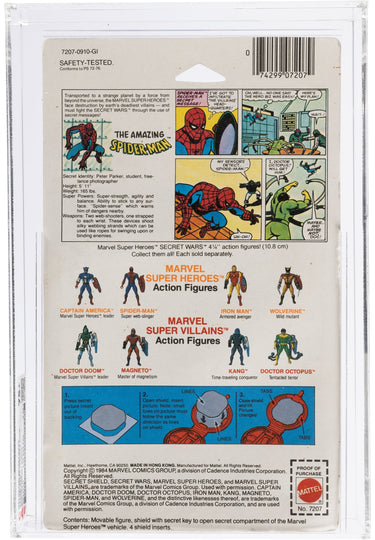 1984 Mattel Marvel Secret Wars Spider-Man AFA MOC CAS 75+
