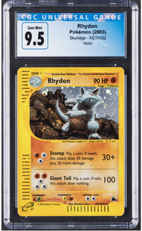 2003 Pokemon Skyridge Rhydon Holo H27/H32 CGC 9.5