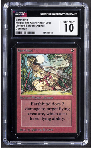 1993 Earthbind Magic: The Gathering Limited Edition (Alpha) Common CGC PRIME CITY COMICS 1993 Earthbind Magic: The Gathering Limited Edition (Alpha) Common CGC PRIME CITY COMICS