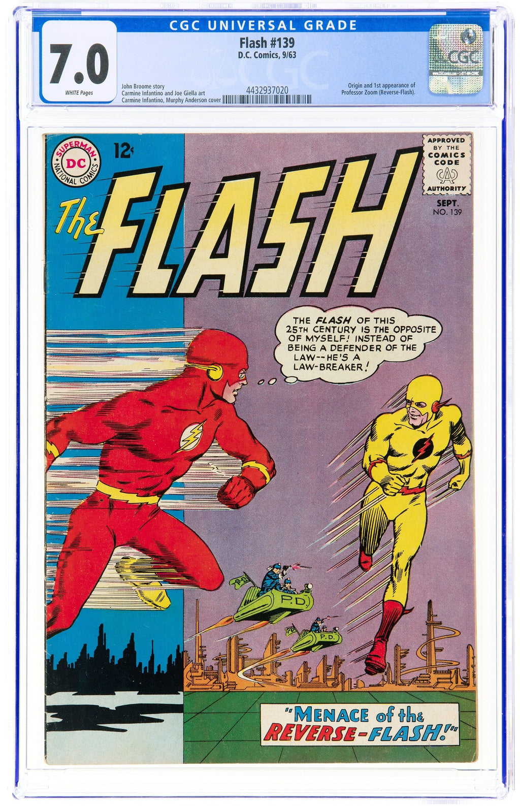 The Flash 139 CGC 7.0 WHITE PAGES