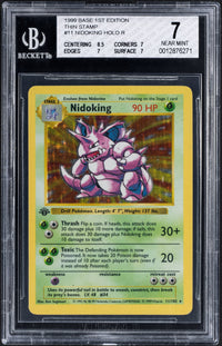 1999 Pokemon Nidoking 11 1st Edition Base Set Holo BGS 7