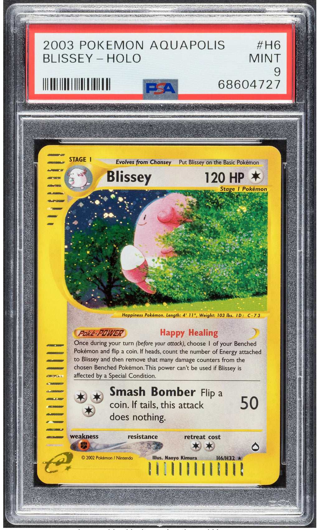 2003 Pokemon Aquapolis Blissey Holo H6 PSA 9