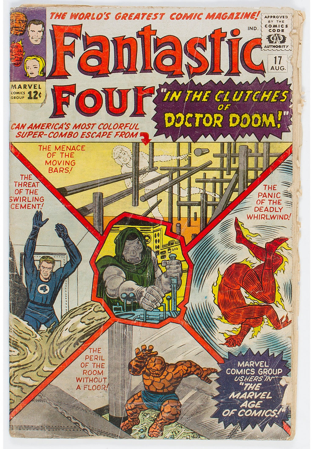 1963 Fantastic Four 17 LOWER GRADE - DOCTOR DOOM APPEARANCE