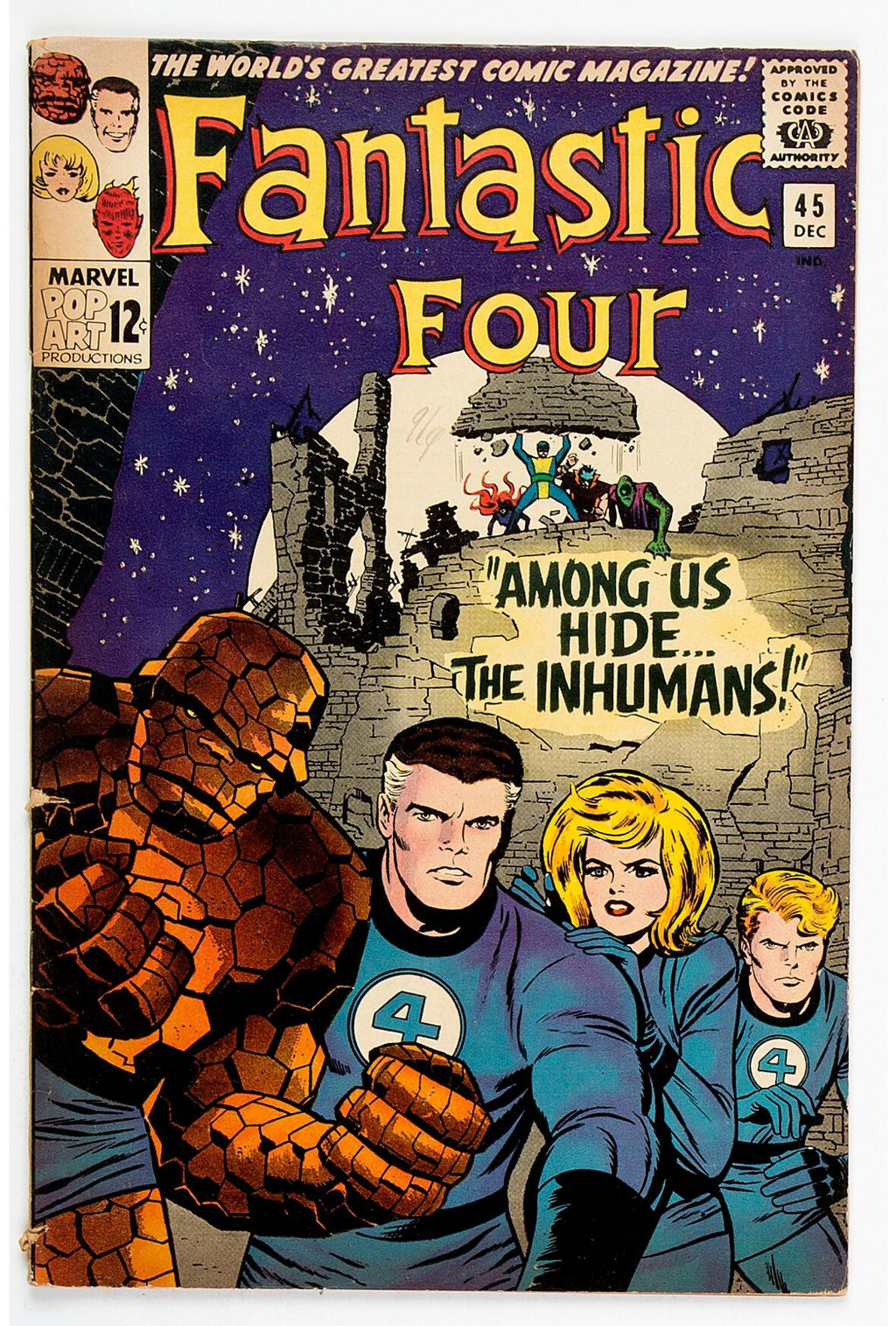 1965 Fantastic Four 45 MID GRADE - 1ST APP OF INHUMANS