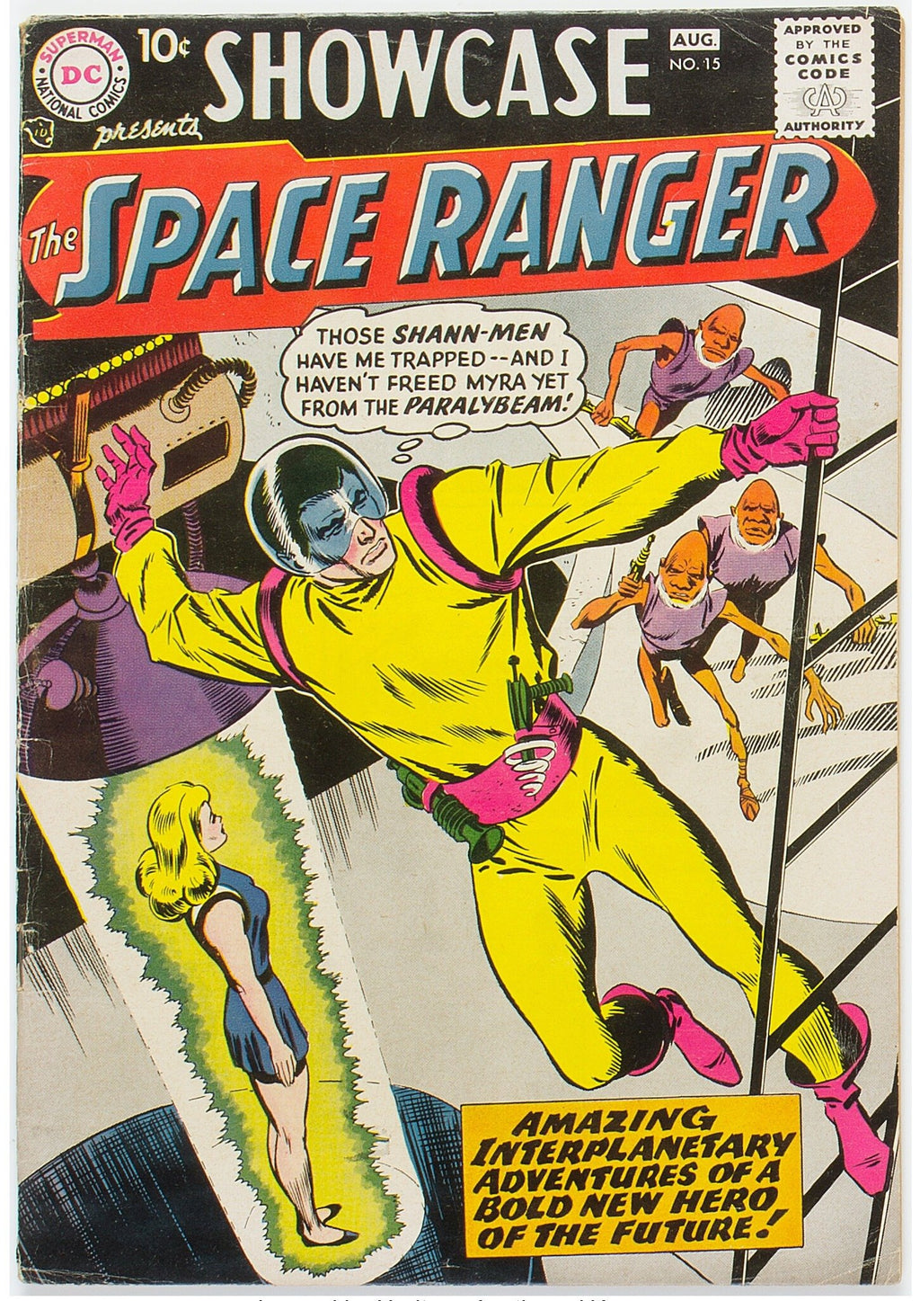 1958 Showcase 15 Space Ranger MID GRADE  1ST APP TWO PAGE FEATURE BY KIRBY