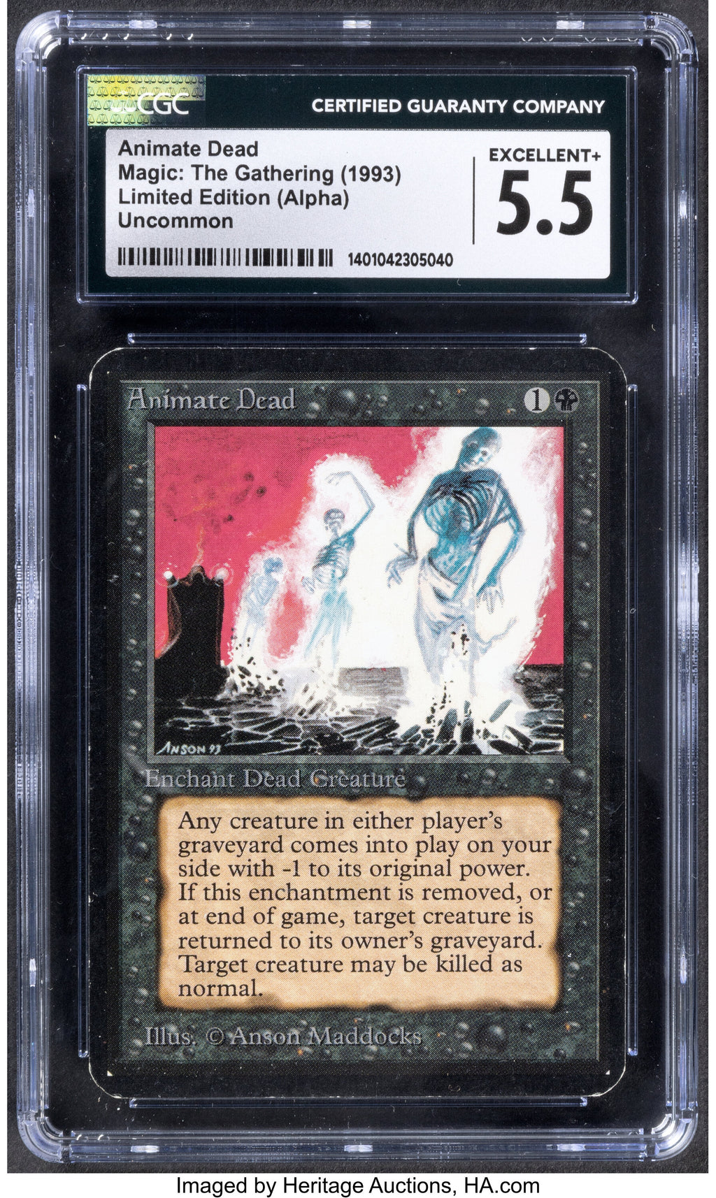 Magic: The Gathering Animate Dead Limited Edition (Alpha) CGC 5.5