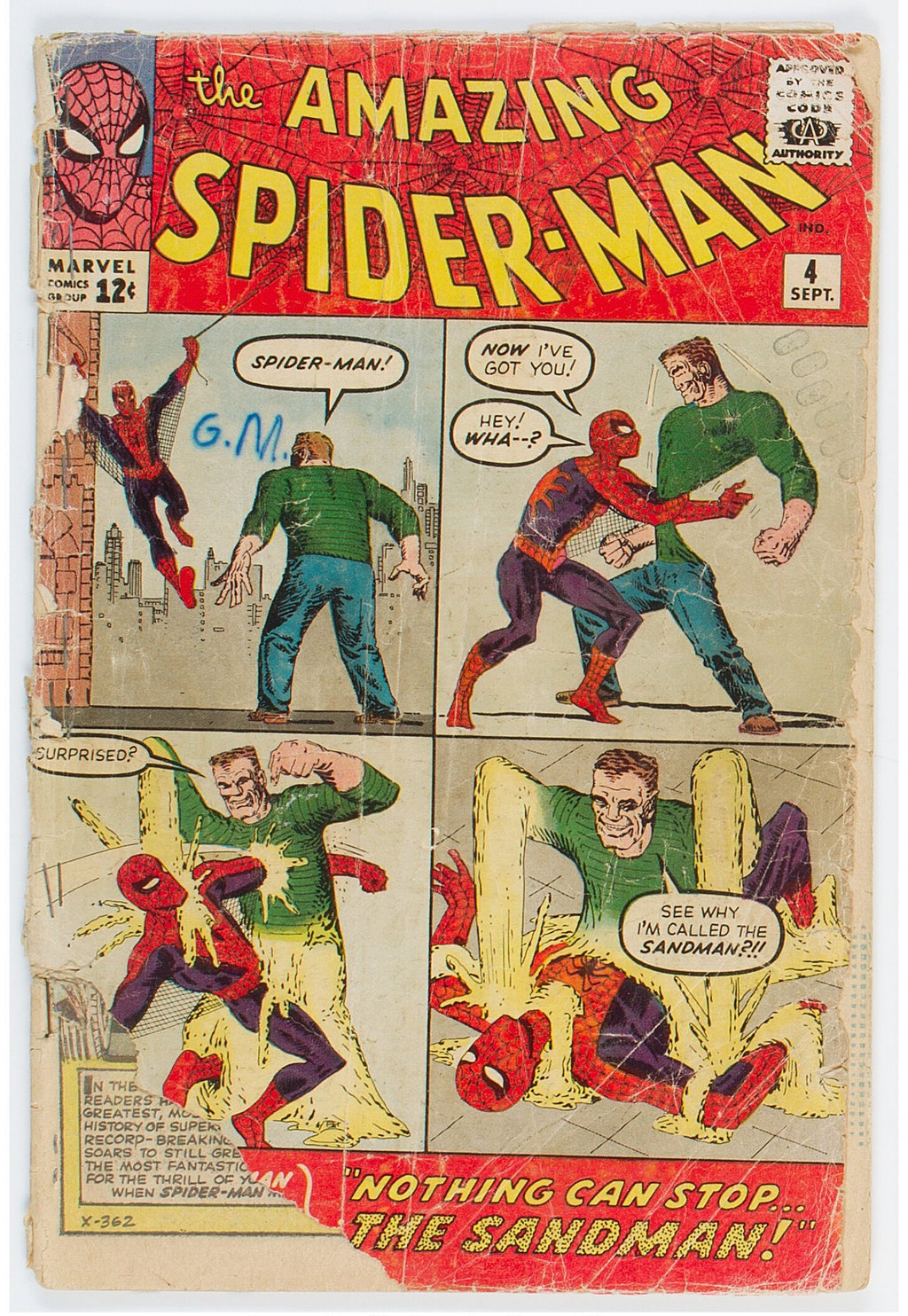 1963 Amazing Spider-Man 4  LOW GRADE - 1ST APPEARANCE OF SANDMAN