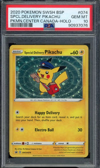 Pokemon 2020 Special Delivery Pikachu Black Star Promos SWSH074 PSA 10