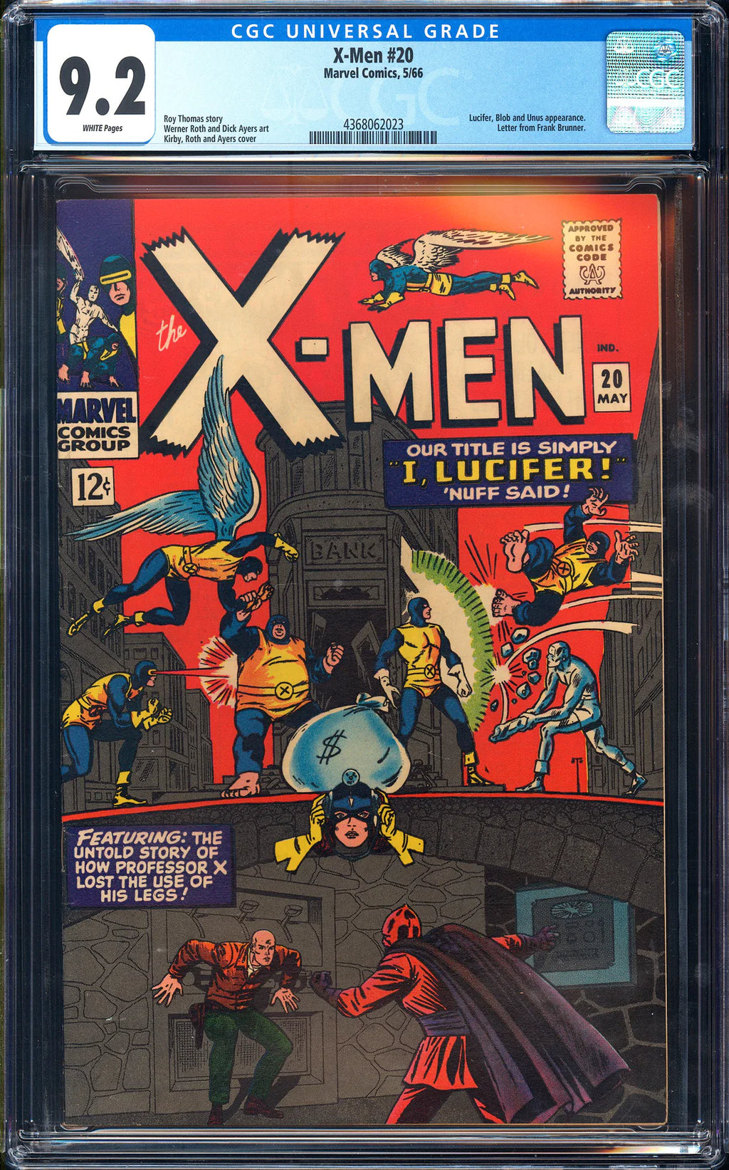 X-Men #20 CGC 9.2 WHITE PAGES