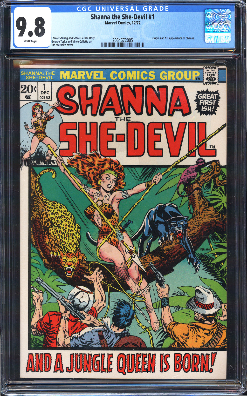 Shanna the She-Devil 1 CGC 9.8 WHITE PAGES