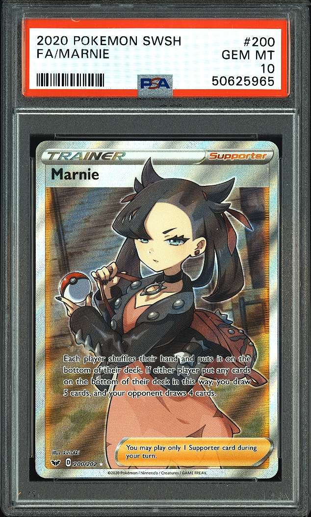 2020 Pokemon Swsh FA/Marnie #200 PSA 10 GEM MT 10