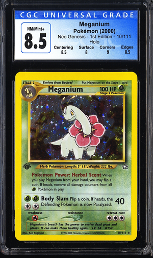 Pokemon Neo Genesis Rare Holo Meganium #10 Pokemon Neo Genesis Rare Holo Meganium #10