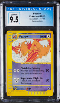 2002 Fearow Pokemon Expedition Reverse Holo 11/165 CGC 9.5