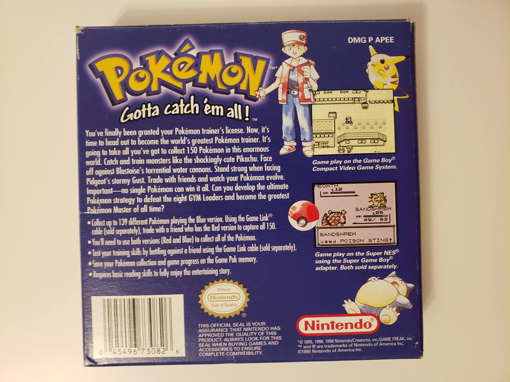 Pokemon Catch 'Em All: Blue Version CIB 8.0