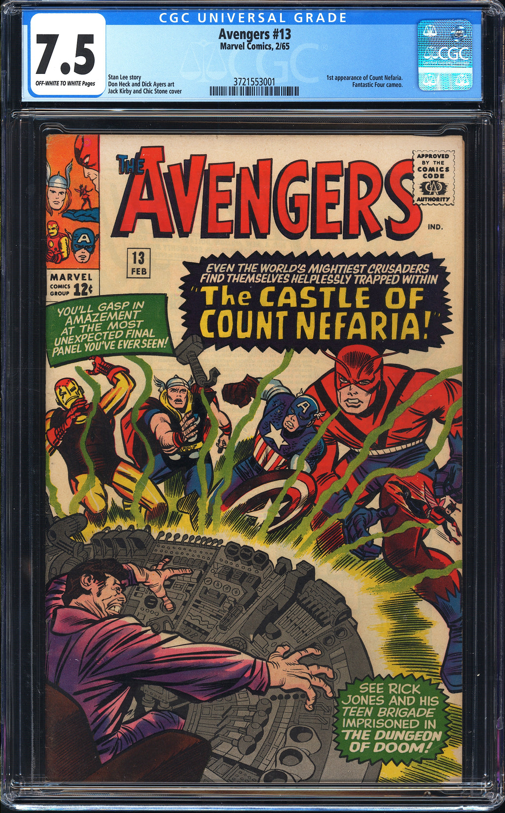 Avengers 13 CGC 7.5