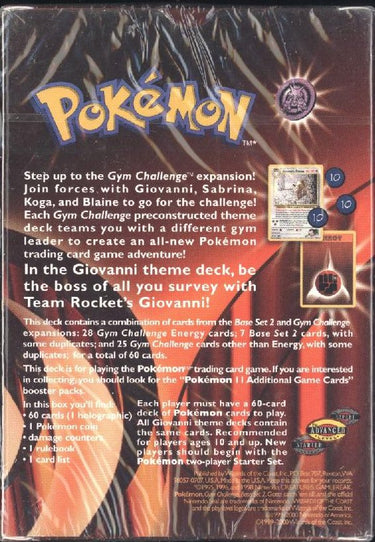 Pokemon Trading Card Game Giovanni Theme Deck SEALED