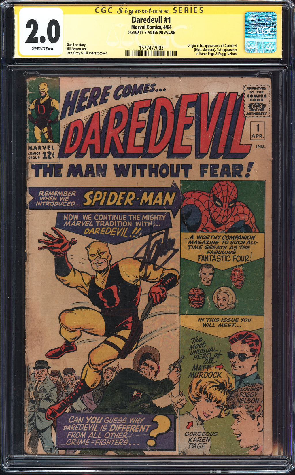 Daredevil 1 CGC 2.0