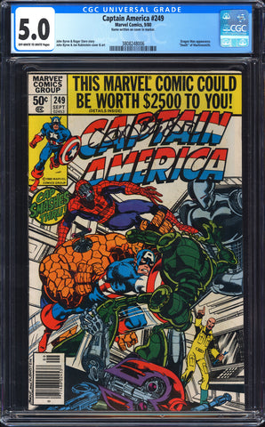 Captain America 249 CGC 5.0 SIGNED JOHN BYRNE