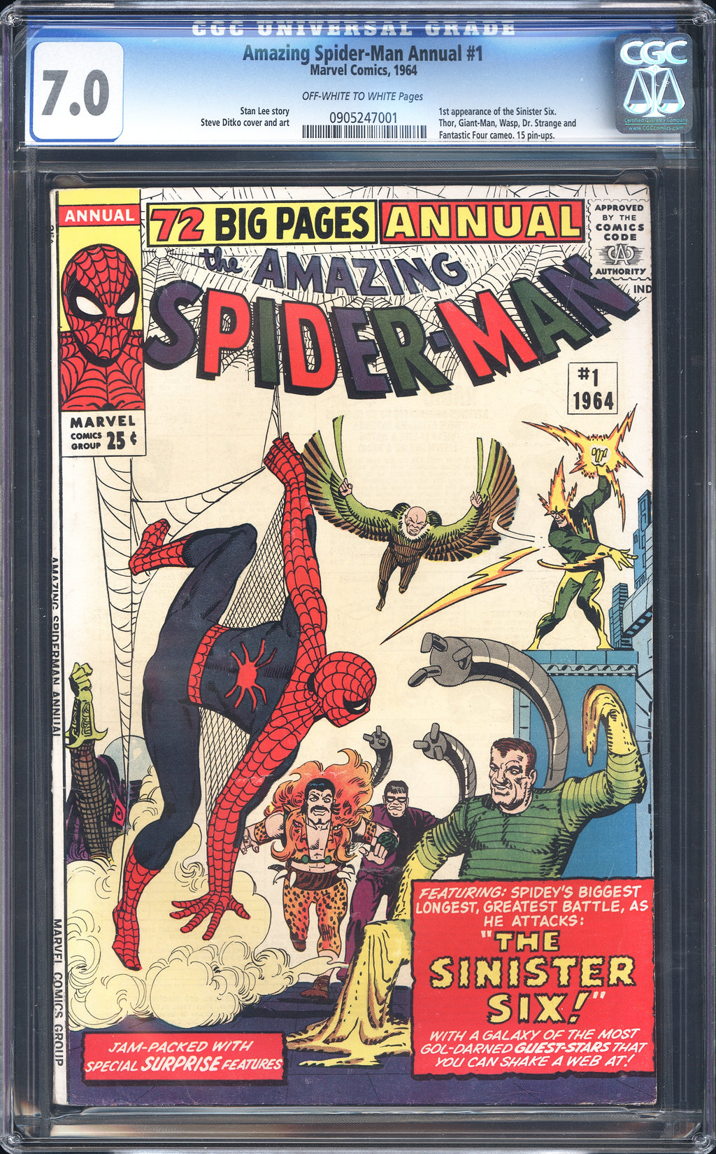 Amazing Spider-Man 1 ANNUAL CGC 7.0