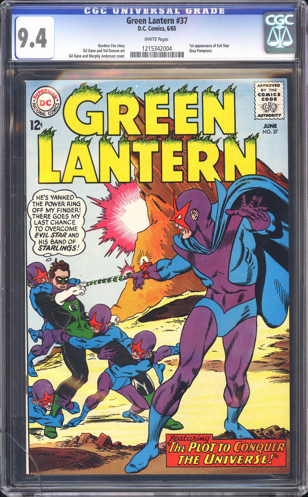 Green Lantern 37 CGC 9.4