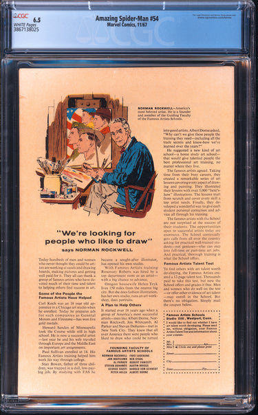 Amazing Spider-Man 54 CGC 6.5