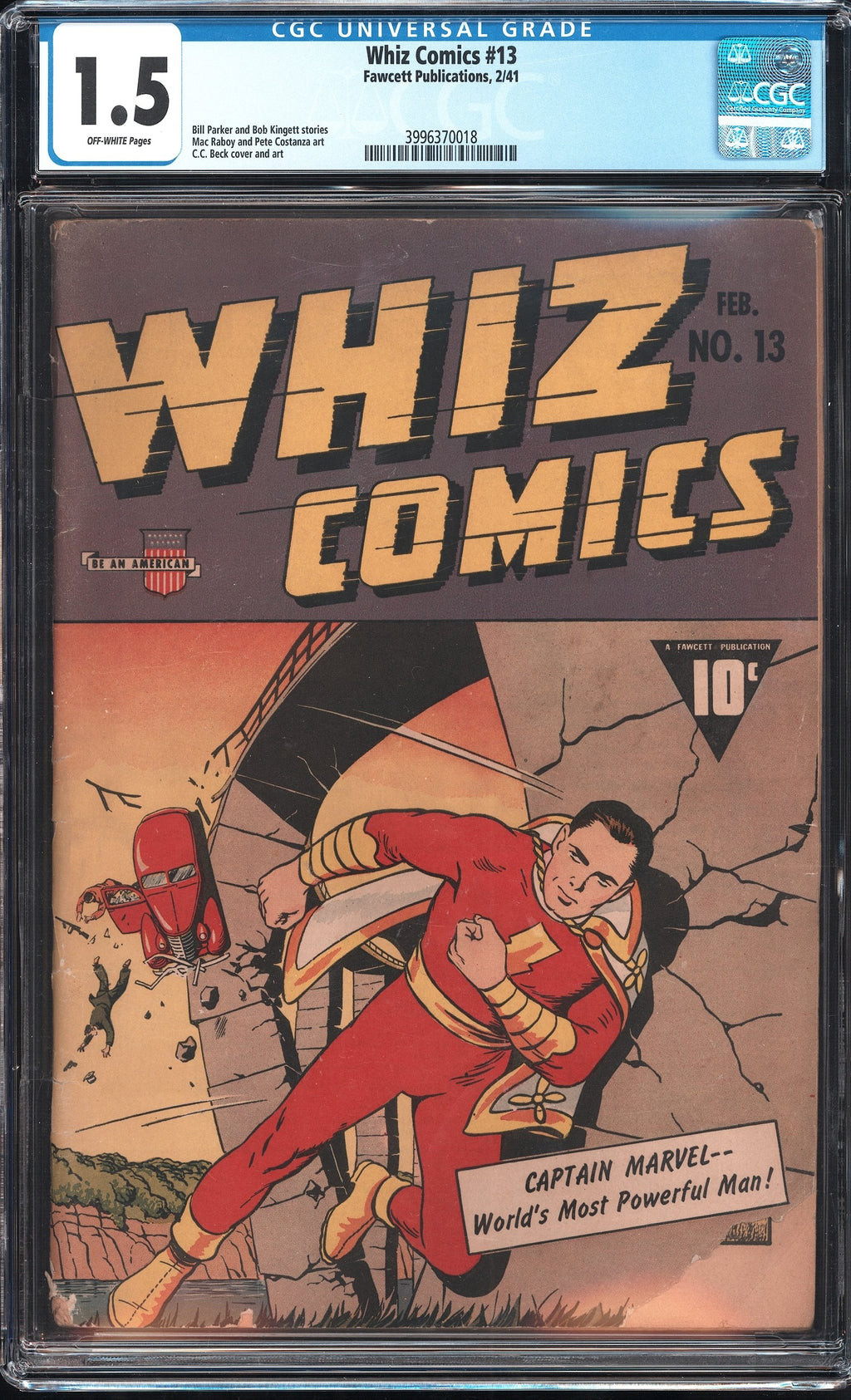 Whiz Comics 13 CGC 1.5