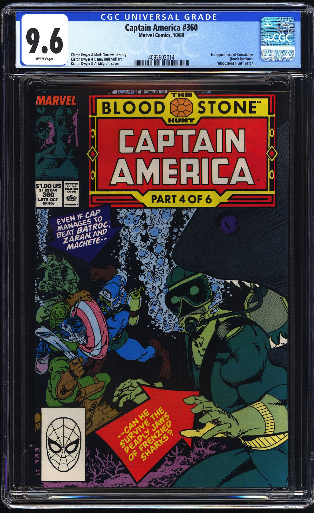 Captain America 360 CGC 9.6