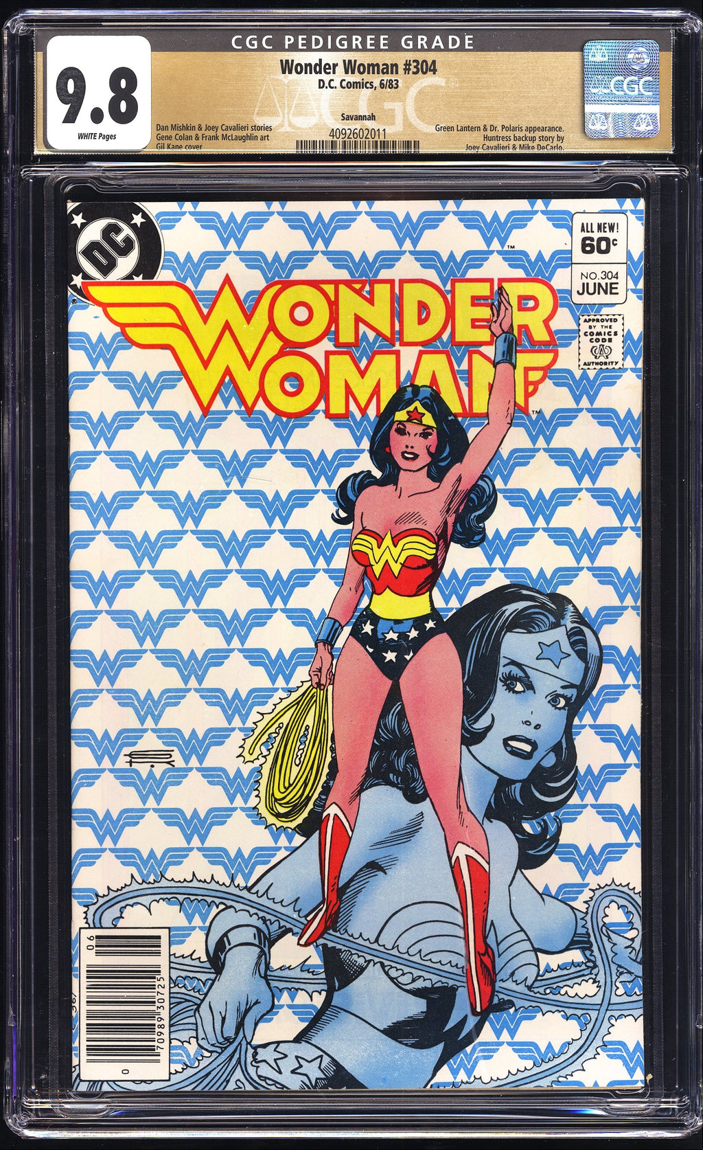 Wonder Woman 304 CGC 9.8 Savannah Pedigree NEWSSTAND