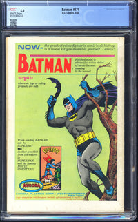 Batman 171 CGC 5.0  White Pages