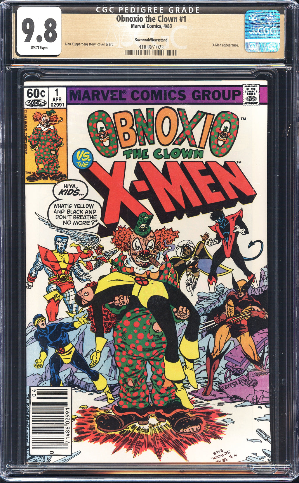 Obnoxio the Clown 1 CGC 9.8 SAVANNAH PEDIGREE NEWSSTAND