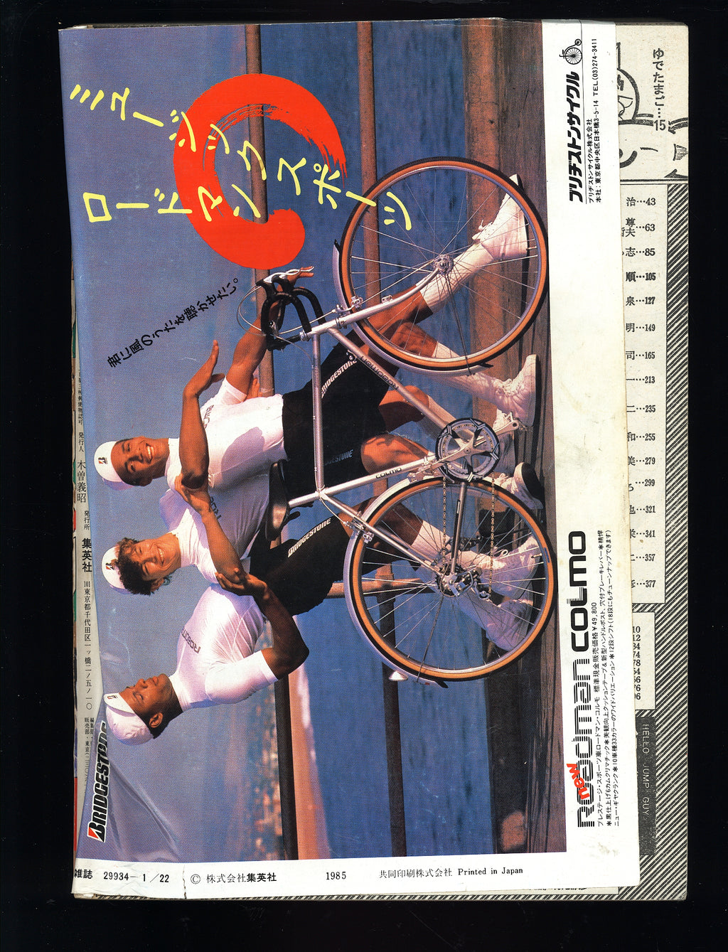 旧車　古い　自転車　ブリヂストン　ブリジストン　1985年　自転車博覧会　販促品　紙　幕　看板　モンテカルロ