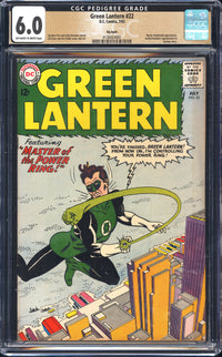 Green Lantern 22 CGC 6.0 BIG APPLE PEDIGREE