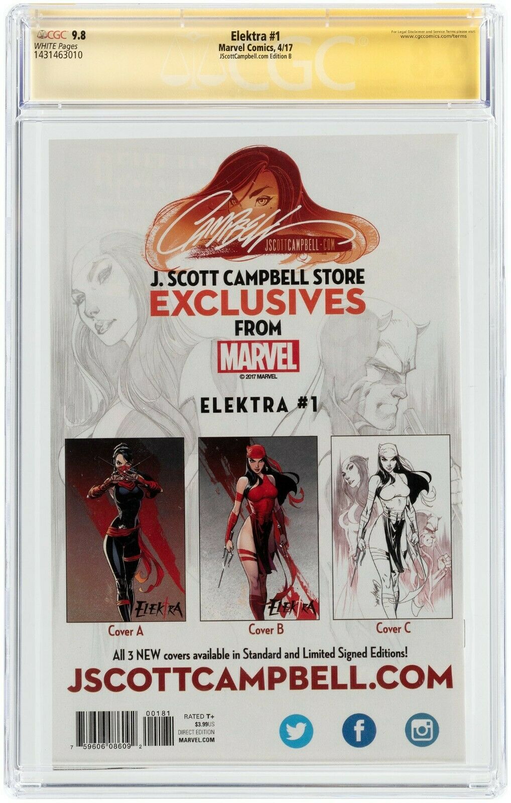 Elektra #1 CGC 9.8