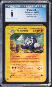 2003 Poliwrath Pokemon Skyridge 26/144 Reverse Holo CGC 9