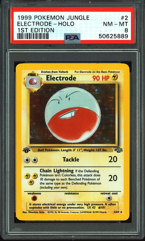 1999 Pokemon Fossil Electrode Holo #2 PSA 8 (1st Edition) NM - MINT 8