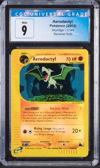 2003 Aerodactyl Pokemon Skyridge 1/144 Reverse Holo CGC 9