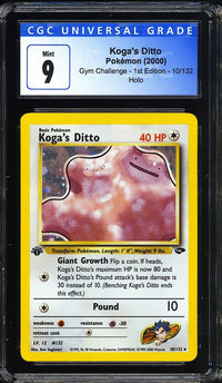 2000 Koga's Ditto Gym Challenge: 1st Edition 10/132 Holo CGC 9