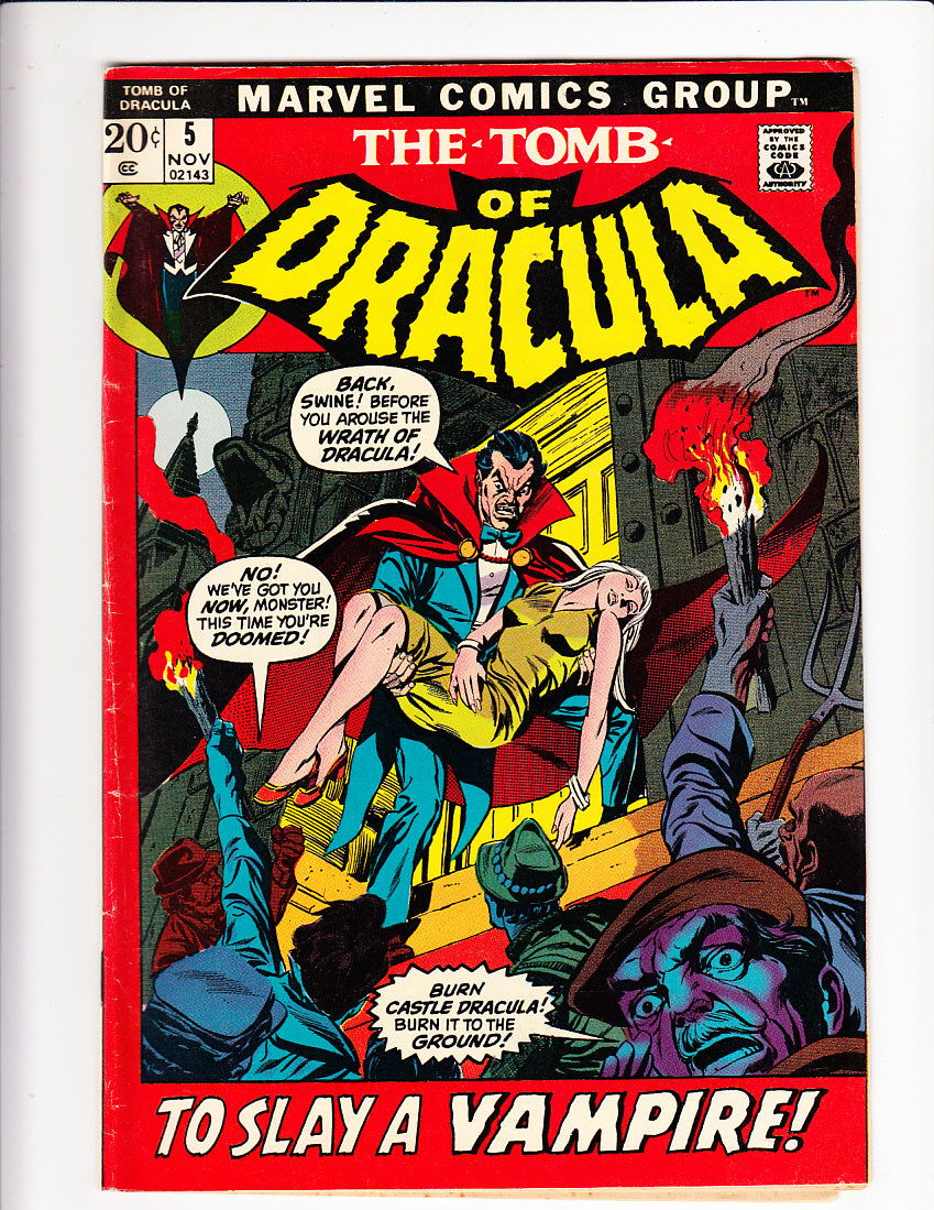 1972 The Tomb of Dracula 5, 6, 7 FN/VF 7.0 AVG LOT