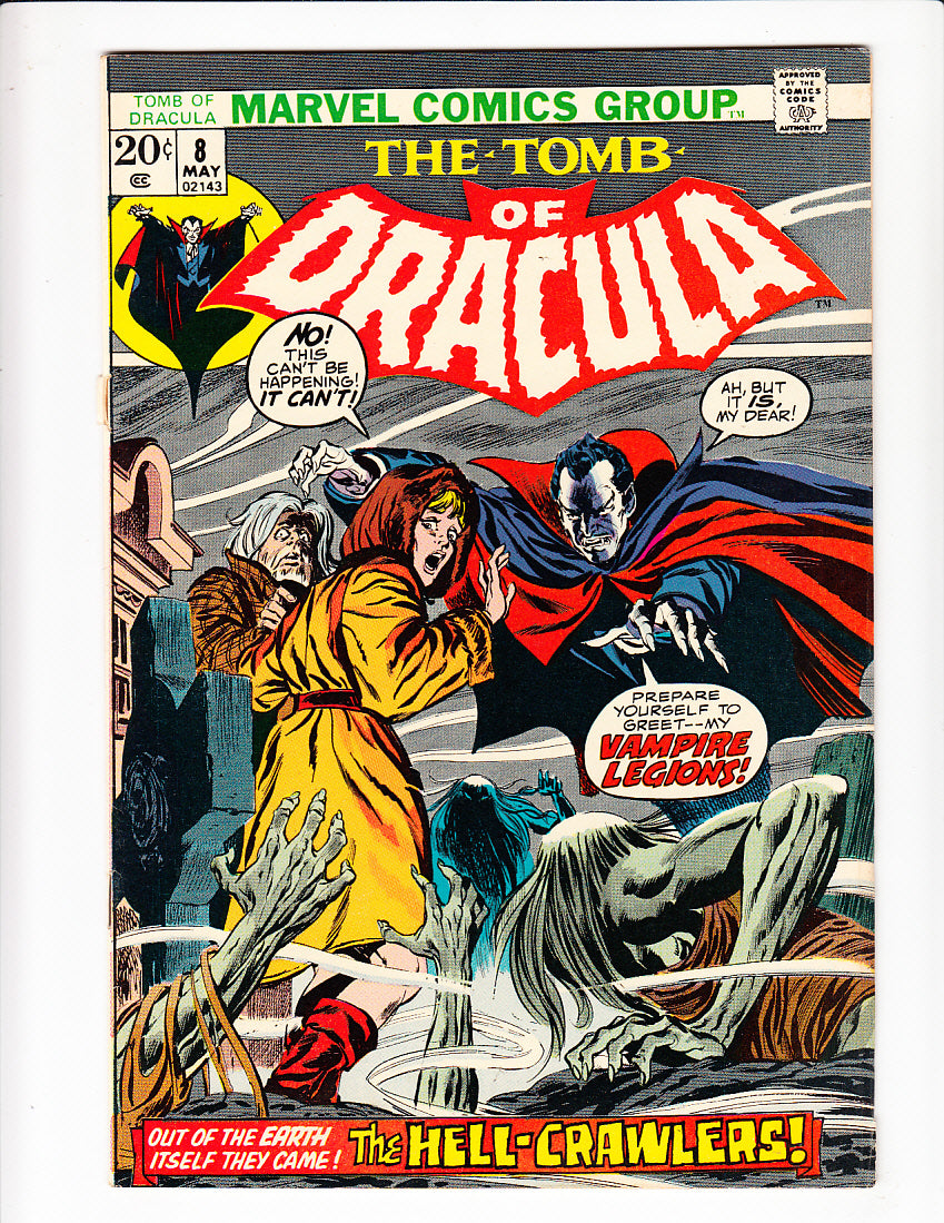 1972 The Tomb of Dracula 8, 9, 11 FN/VF 7.0 AVG LOT