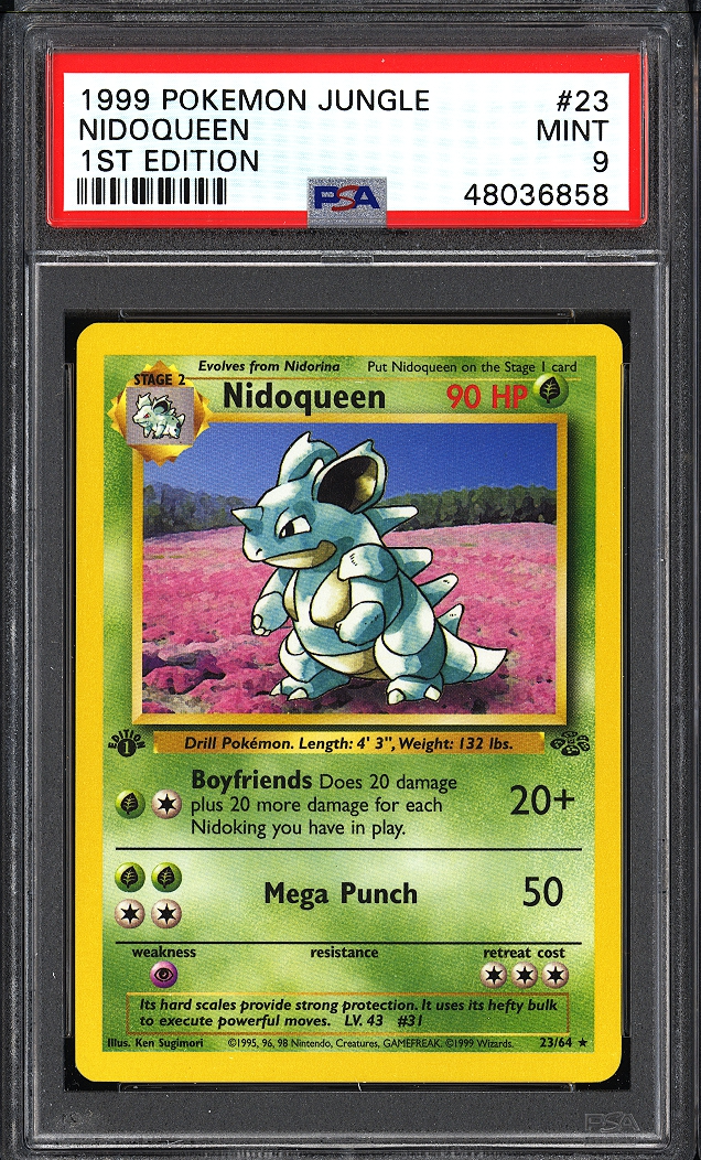 1999 Pokemon Jungle Nidoqueen #23 PSA 9 (1st Edition)