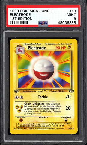 1999 Pokemon Jungle Electrode #18 PSA 9 (1st Edition)