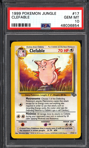 1999 Pokemon Jungle Clefable #17 PSA 10