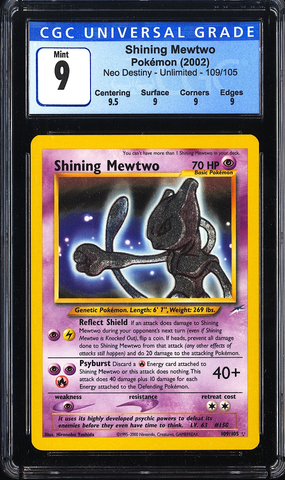  Pokemon - Shining Mewtwo (109) - Neo Destiny - Holo : Toys &  Games