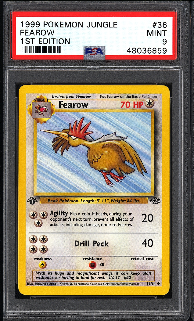 1999 Pokemon Jungle Fearow #36 PSA 9 (1st Edition)