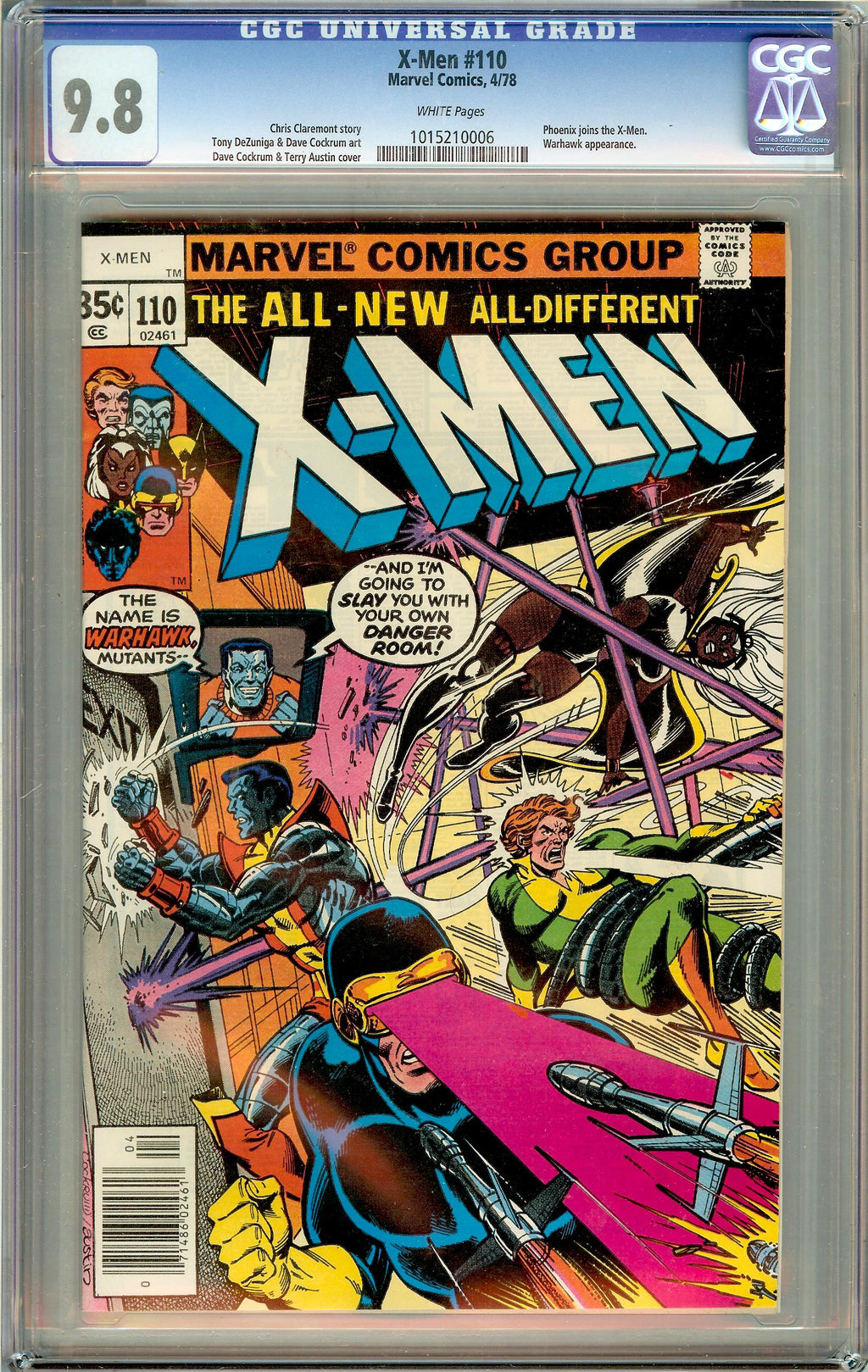 X-MEN 110 CGC 9.8 WHITE PAGES