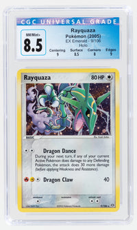 2005 Pokemon Ex Emerald Set Raqyquaza 9/106 Holo CGC 8.5