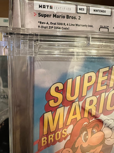 Super Mario Bros. 2 - Wata 9.4 A+ Sealed [Oval SOQ] Nintendo 1988