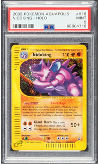 2003 Pokemon Nidoking Holo Aquapolis H18 PSA 9