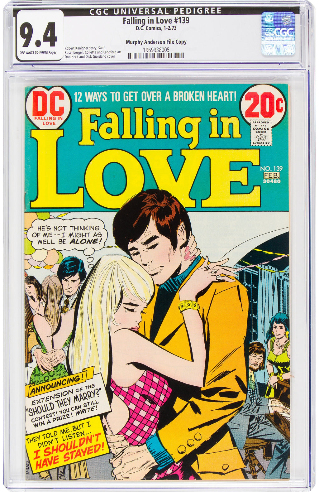 FALLING IN LOVE #139 CGC 9.4